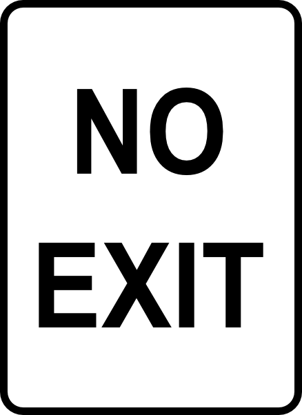 438x602 No Exit Road Sign Clip Art