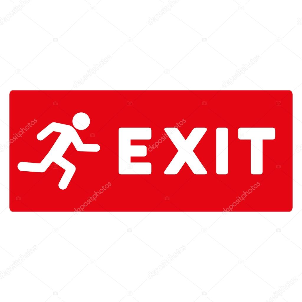 1024x1024 Emergency Exit Flat Vector Icon Stock Vector Ahasoft