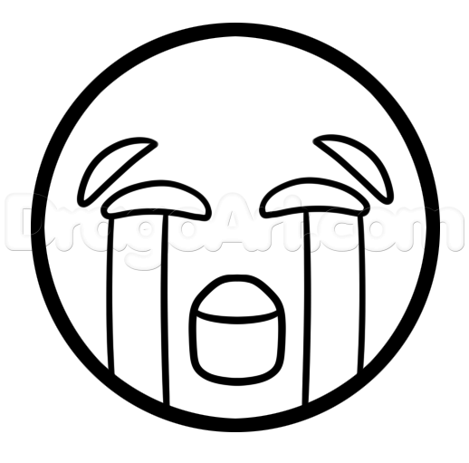 518x511 Crying Emoji Coloring Pages