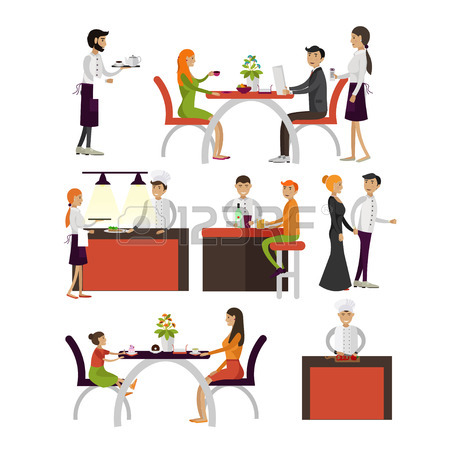 450x450 502 Employees Lunch Stock Vector Illustration And Royalty Free