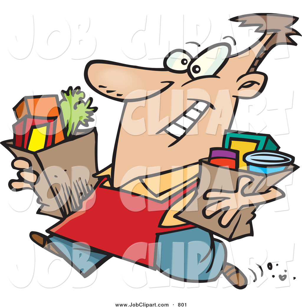 1024x1044 Job Clip Art Of A Grocery Store Employee Person Carrying Groceries