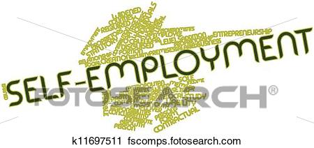 450x212 Clipart Of Self Employment K11697511