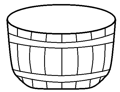 416x320 Empty Apple Basket Clipart