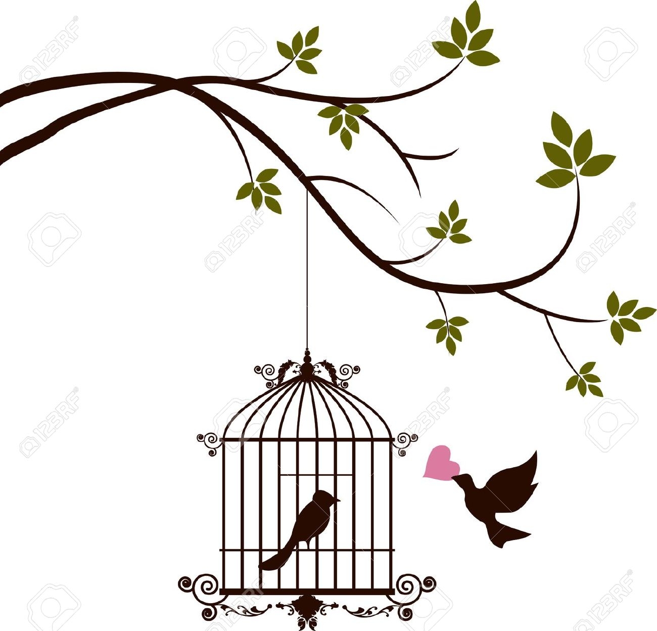 1300x1248 Birdcage Clipart Vector