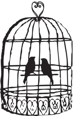 236x376 Birdcage Clipart Black And White