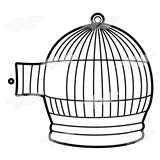 160x160 Open Door Clipart Bird Cage