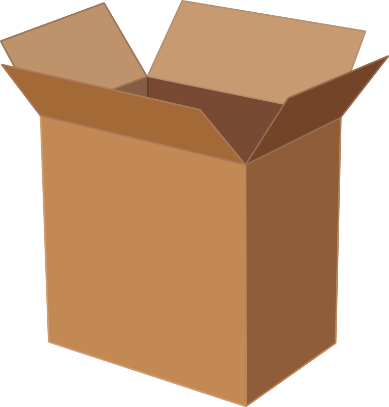766x800 Free Empty Brown Box Clip Art