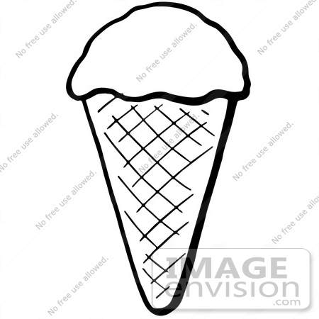 450x450 Waffle Cone Clipart Black And White