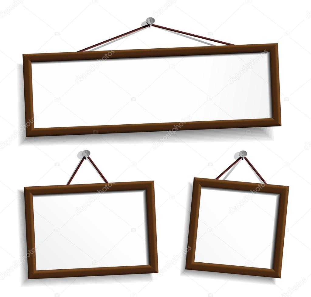 1024x977 Empty Frames For Your Presentation Stock Vector R.hilch