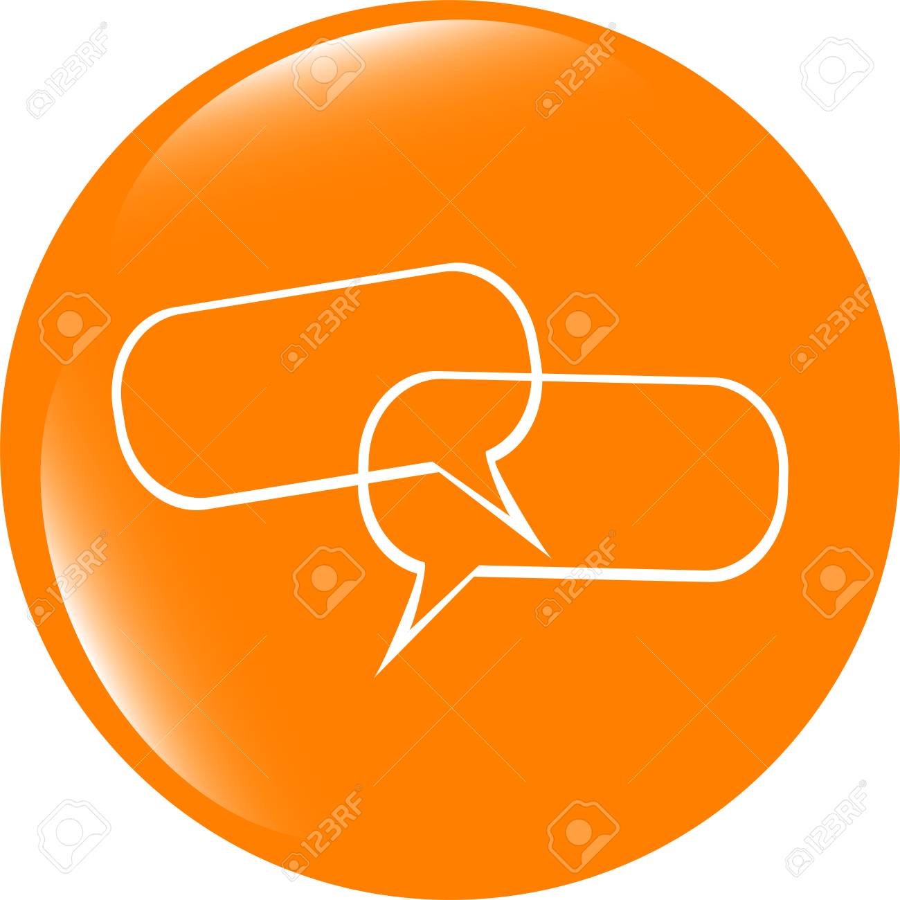 1300x1300 Glossy Empty Speech Bubble Web Button Icon Stock Photo, Picture