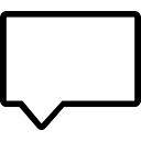 128x128 Rectangular Speech Bubble Symbol With Three Text Lines Icons