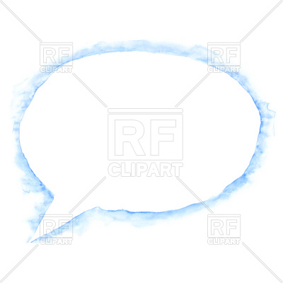400x400 Watercolor Empty Speech Bubble Royalty Free Vector Clip Art Image