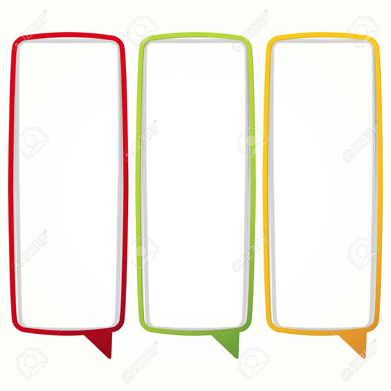 1300x1300 Colorful Speech Bubble Frames. Labels In The Form Of An Empty