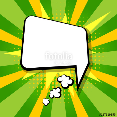 500x500 Clear Empty Boom Comic Speech Bubble Pop Art Style. Colored Comic