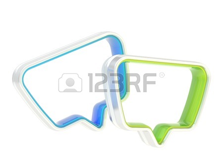 450x334 Composition Of Two Empty Orange Text Bubble Frames Isolated Over