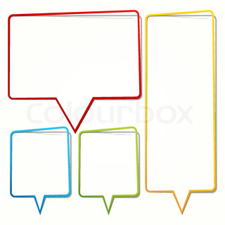 320x320 Speech Bubble In The Form Of An Empty Frame For Your Text Stock