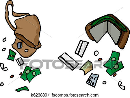 450x338 Clip Art Of Falling Money K6238897