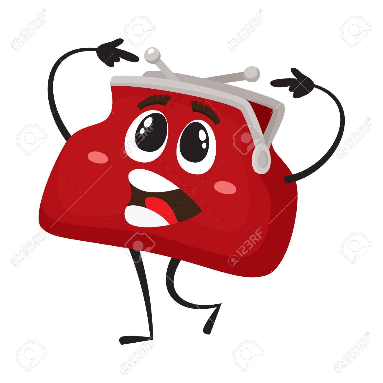 1300x1300 Vector Empty Wallet, Purse Character Flat Illustration Isolated