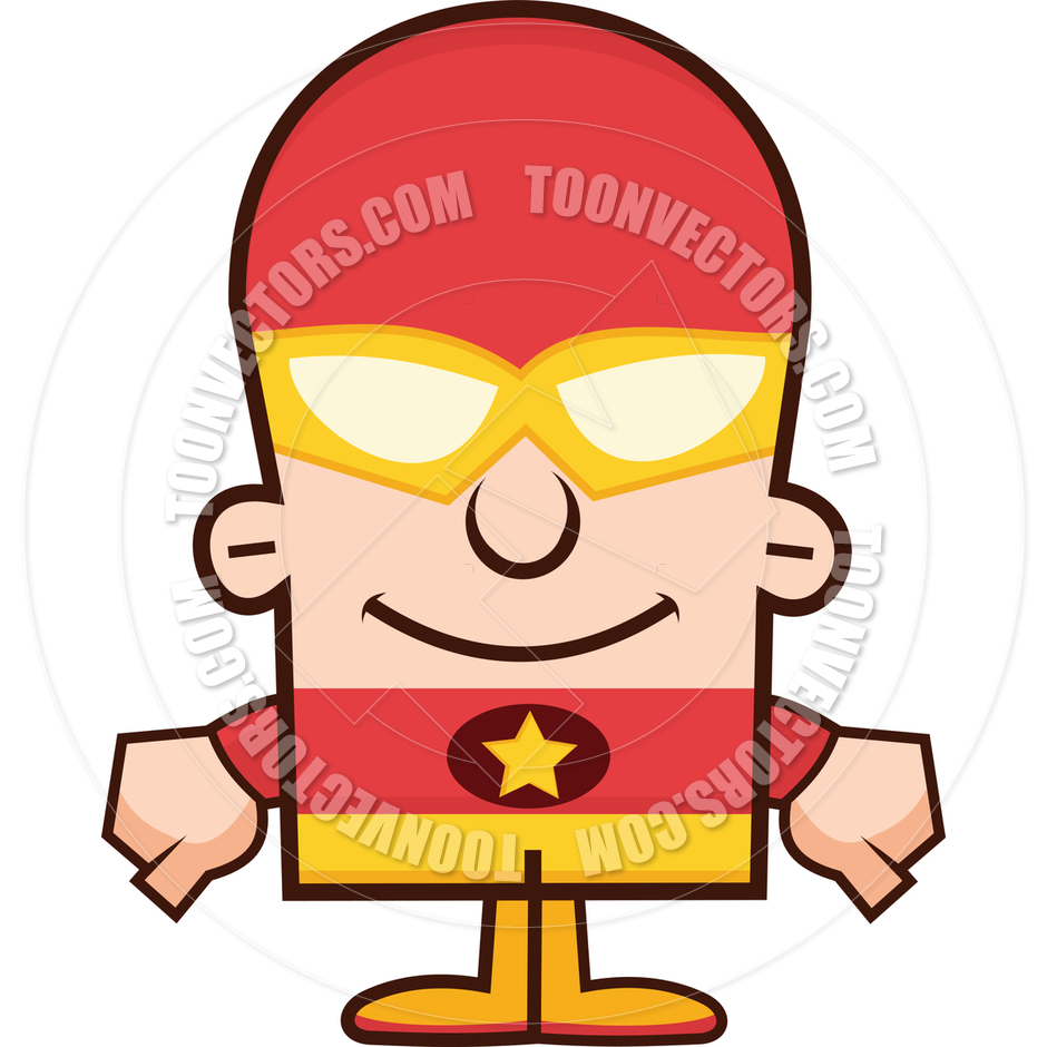 940x940 Cartoon Superhero Smiling By Dream Sketcher Toon Vectors Eps