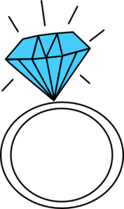 177x297 Diamond Ring Teal Clip Art