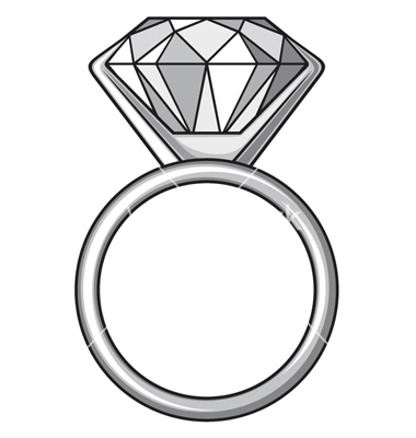 380x400 Diamond Ring Clip Art