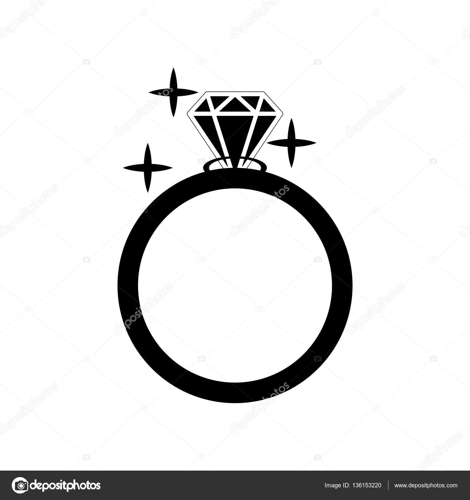 1600x1700 Diamond Engagement Ring Vector Icon. Vector Illustration. Shiny