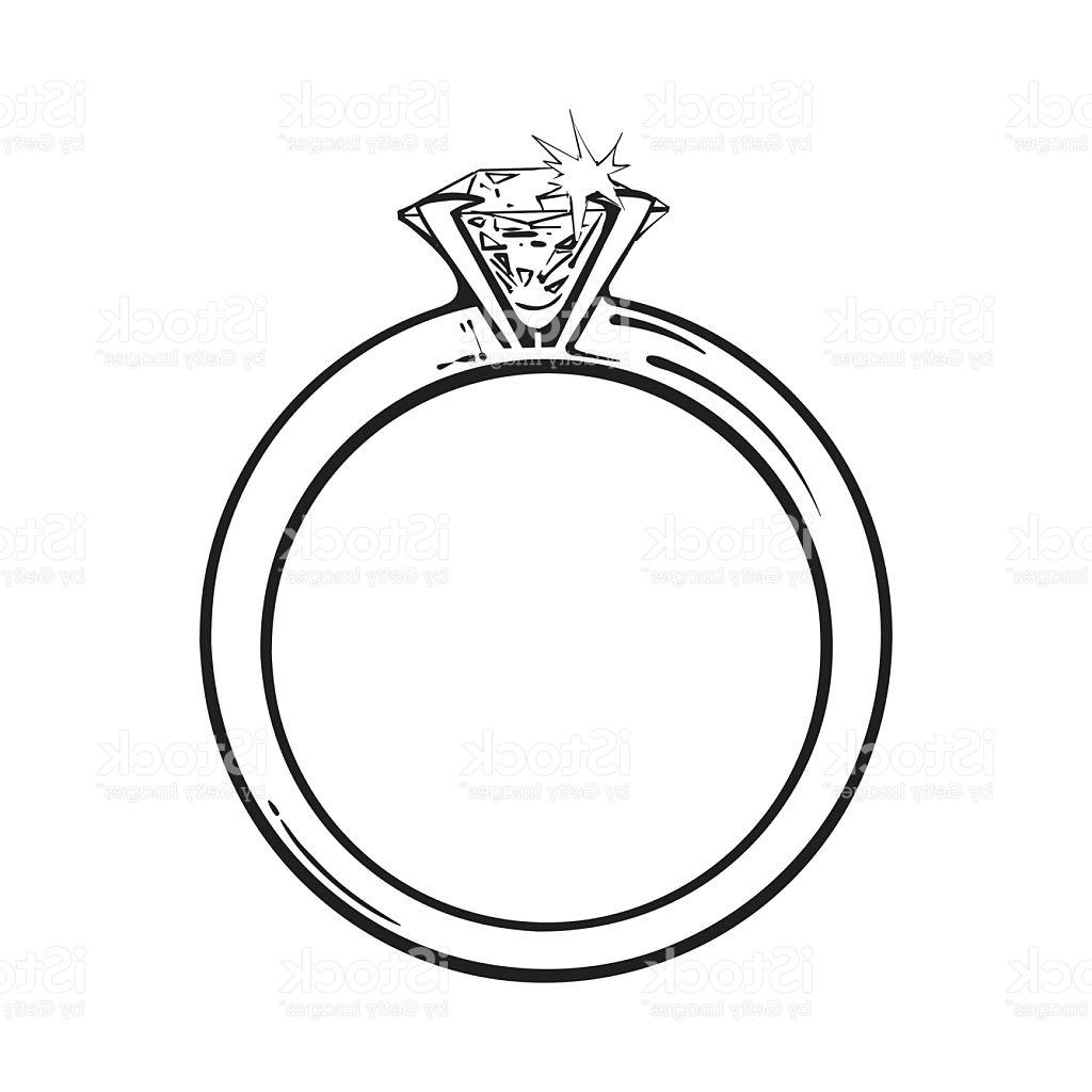 1024x1024 Best 15 Golden Engagement Ring With Big Shining Diamond Vector