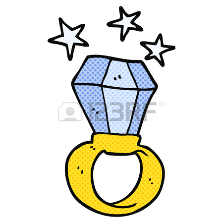 450x450 Freehand Drawn Texture Cartoon Diamond Engagement Ring Royalty
