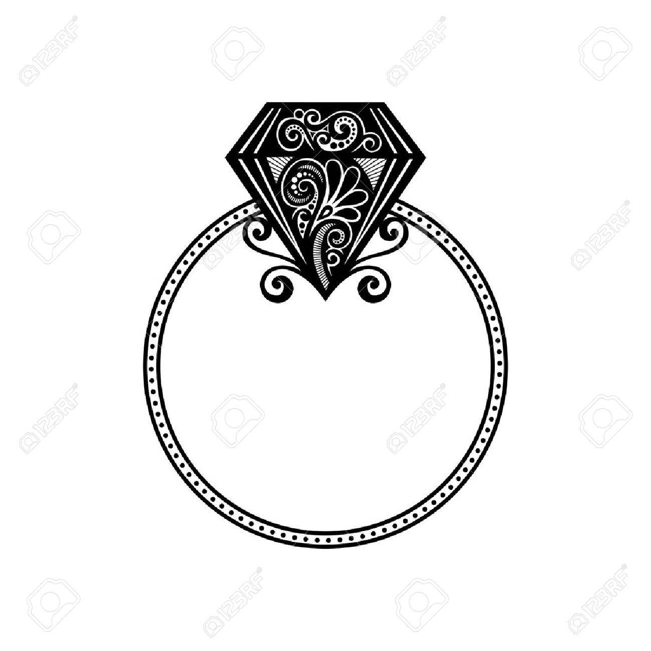 1300x1300 Vector Wedding Ring With Diamond Will You Marry Me Ring Royalty