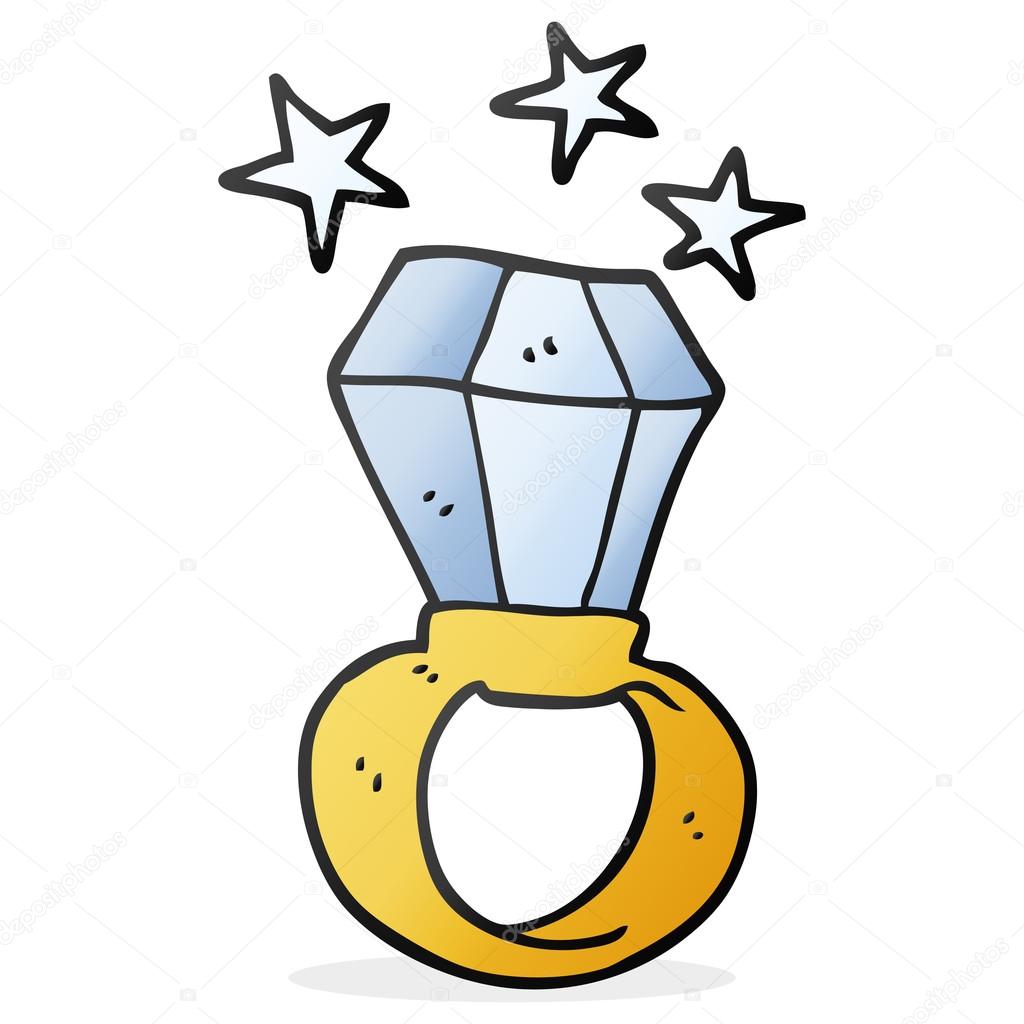 1024x1024 Cartoon Huge Engagement Ring Stock Vector Lineartestpilot