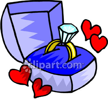 350x321 Royalty Free Clipart Image A Diamond Engagement Ring