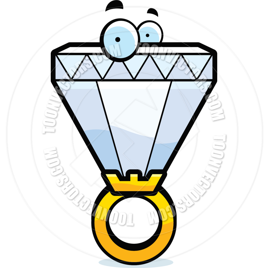 940x940 Cartoon Diamond Ring By Cory Thoman Toon Vectors Eps