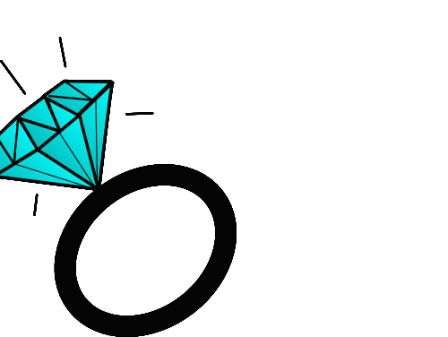 500x376 Cartoon Diamond Ring Elegant Engagement Ring Cartoon Engagement