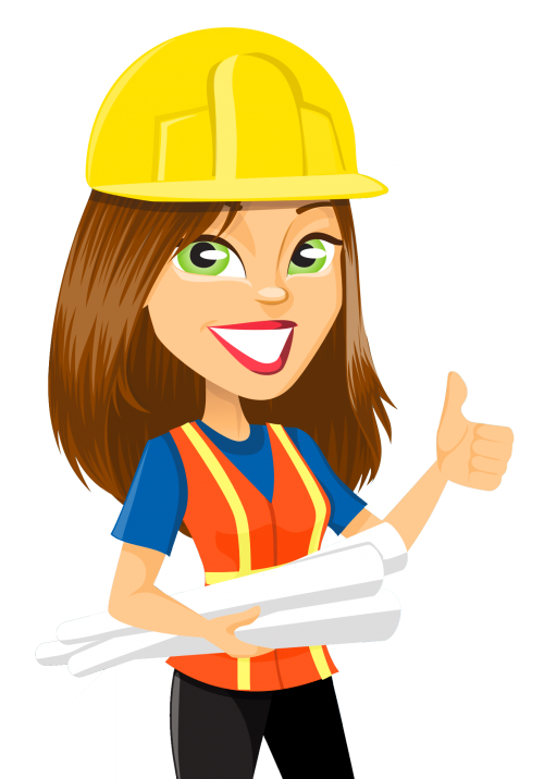 500x716 Girl Engineer Clipart