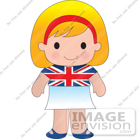 450x450 Clip Art Graphic Of A Blond Haired Poppy Character Of England