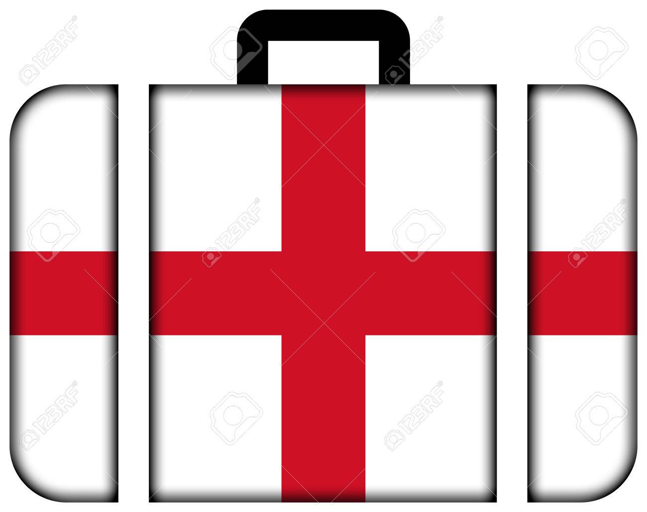 1300x1029 Suitcase With England Flag Stock Photo, Picture And Royalty Free
