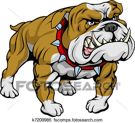 450x408 Clipart Of Bulldog Clipart Illustration K7209985