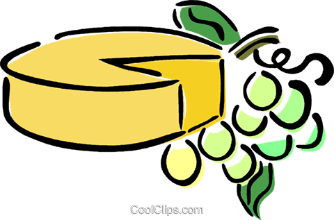 480x317 Cheese And Grapes Royalty Free Vector Clip Art Illustration