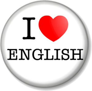 300x299 I Love Heart English 1 25mm Pin Button Badge School Subject