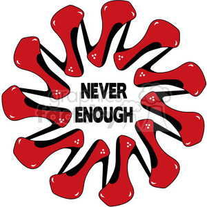 300x300 Royalty Free High Heels Wreath Sign 387450 Vector Clip Art Image