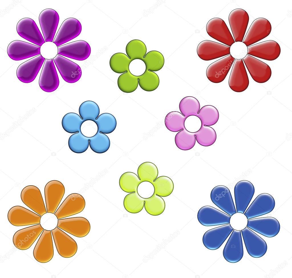 1024x974 Rainbow Cartoon Flower Clip Art On White Stock Photo Sorsillo