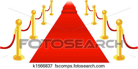 450x225 Clip Art Of Red Carpet And Velvet Rope K1566837