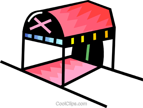 480x364 Hotel Entrance Royalty Free Vector Clip Art Illustration Vc091686