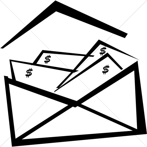 600x600 Fundraising Envelope Church Management Clipart