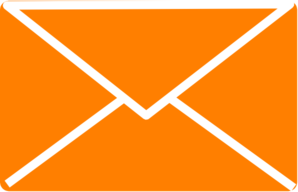 298x192 Orange Envelope 2 Clip Art
