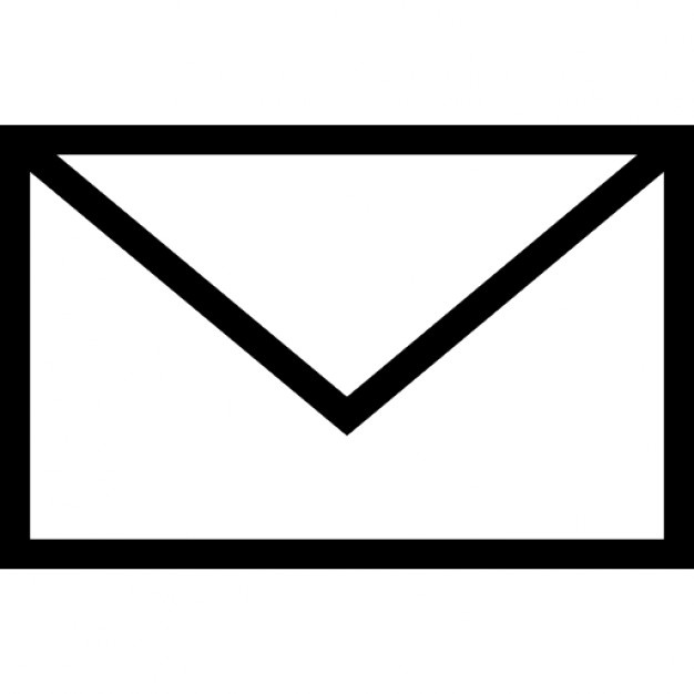626x626 Black Envelope With White Outline Icons Free Download