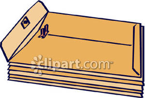 300x203 Stack Of Manila Envelopes Royalty Free Clipart Picture