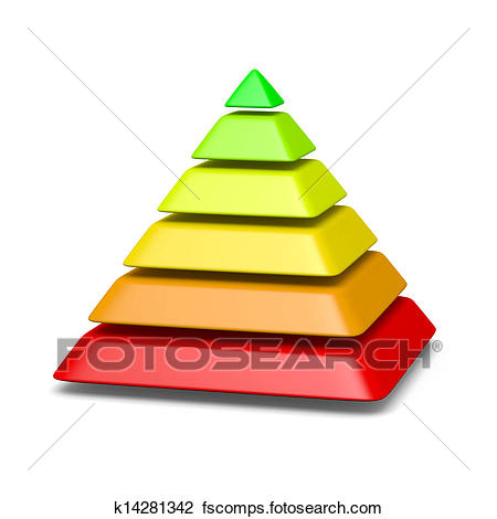 450x470 Clip Art Of 6 Levels Pyramid Structure Environment Concept