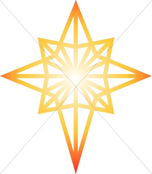 535x612 Glowing Star Of Bethlehem Clipart Epiphany Clipart Products I