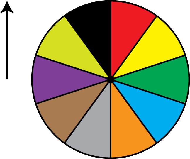 648x542 Math Clip Art Spinner, 10 Sections